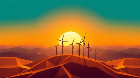 A stunning large-scale origami illustration depicts a heroic, futuristic scene.  Witness a breathtaking sunset casting a gold