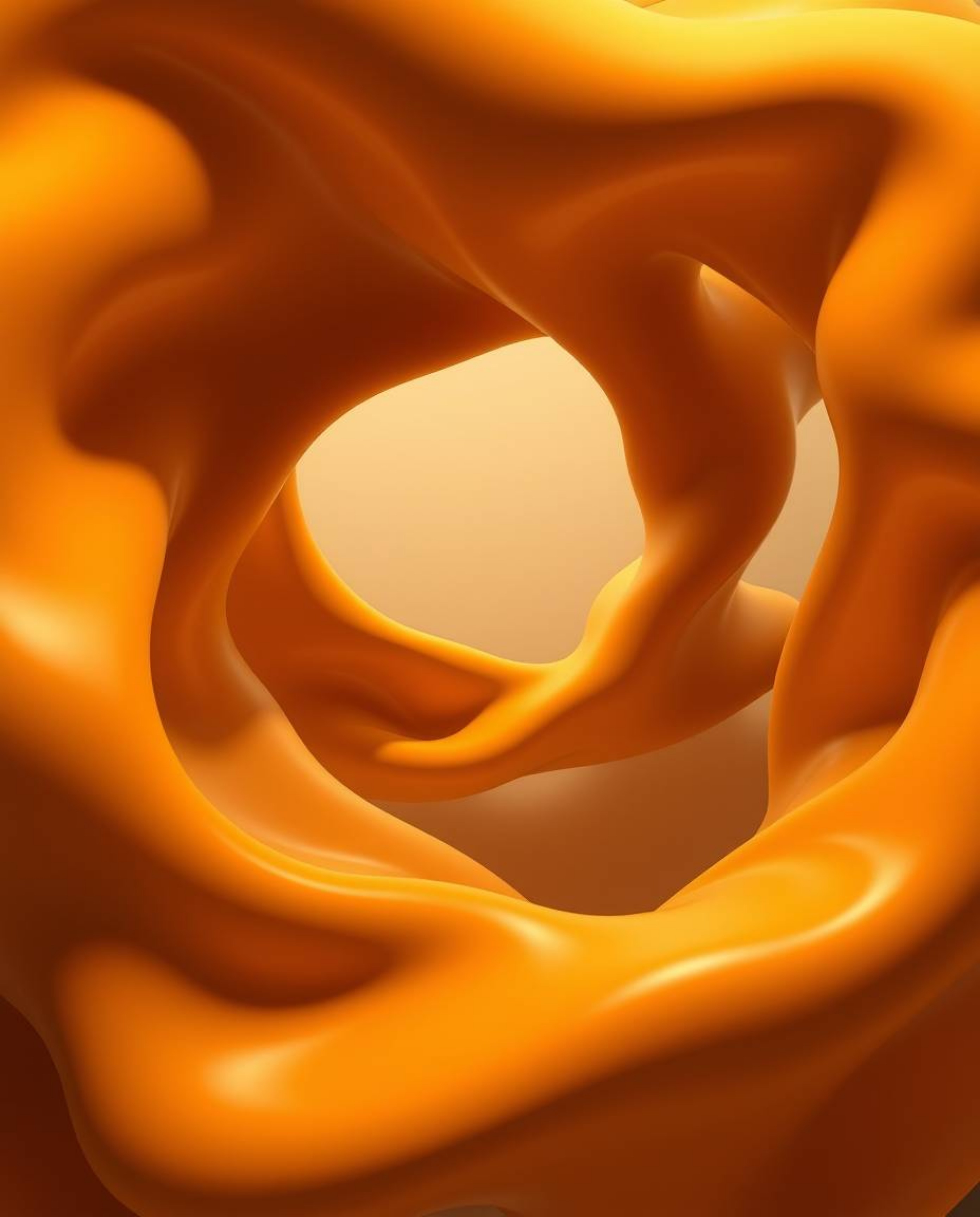 Explore a mesmerizing top-down 3D illustration showcasing fluid shapes seamlessly morphing into each other in an endless loop