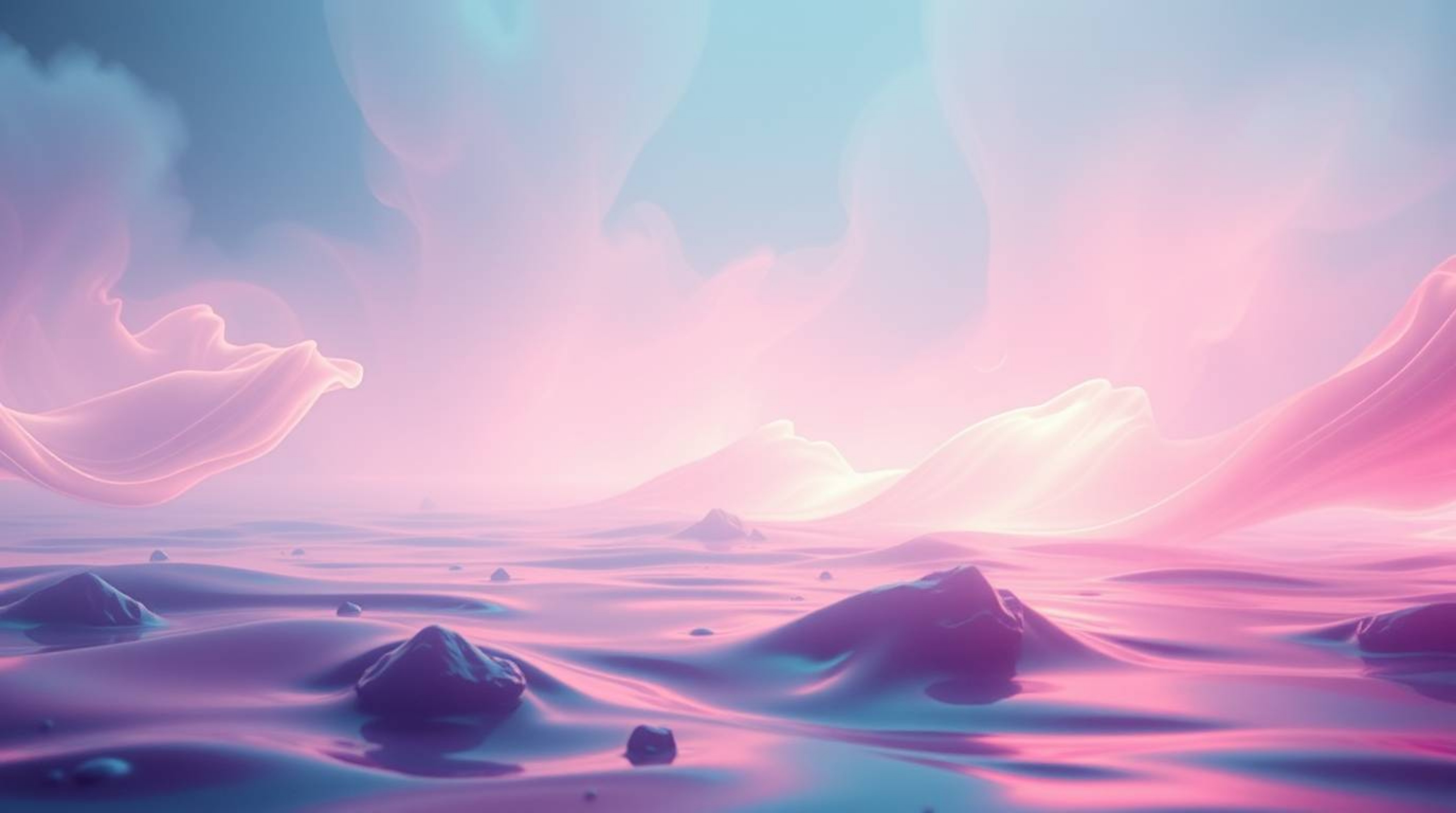 A captivating digital art piece showcases mesmerizing neon gradient textures flowing across a liquid surface. The surreal an