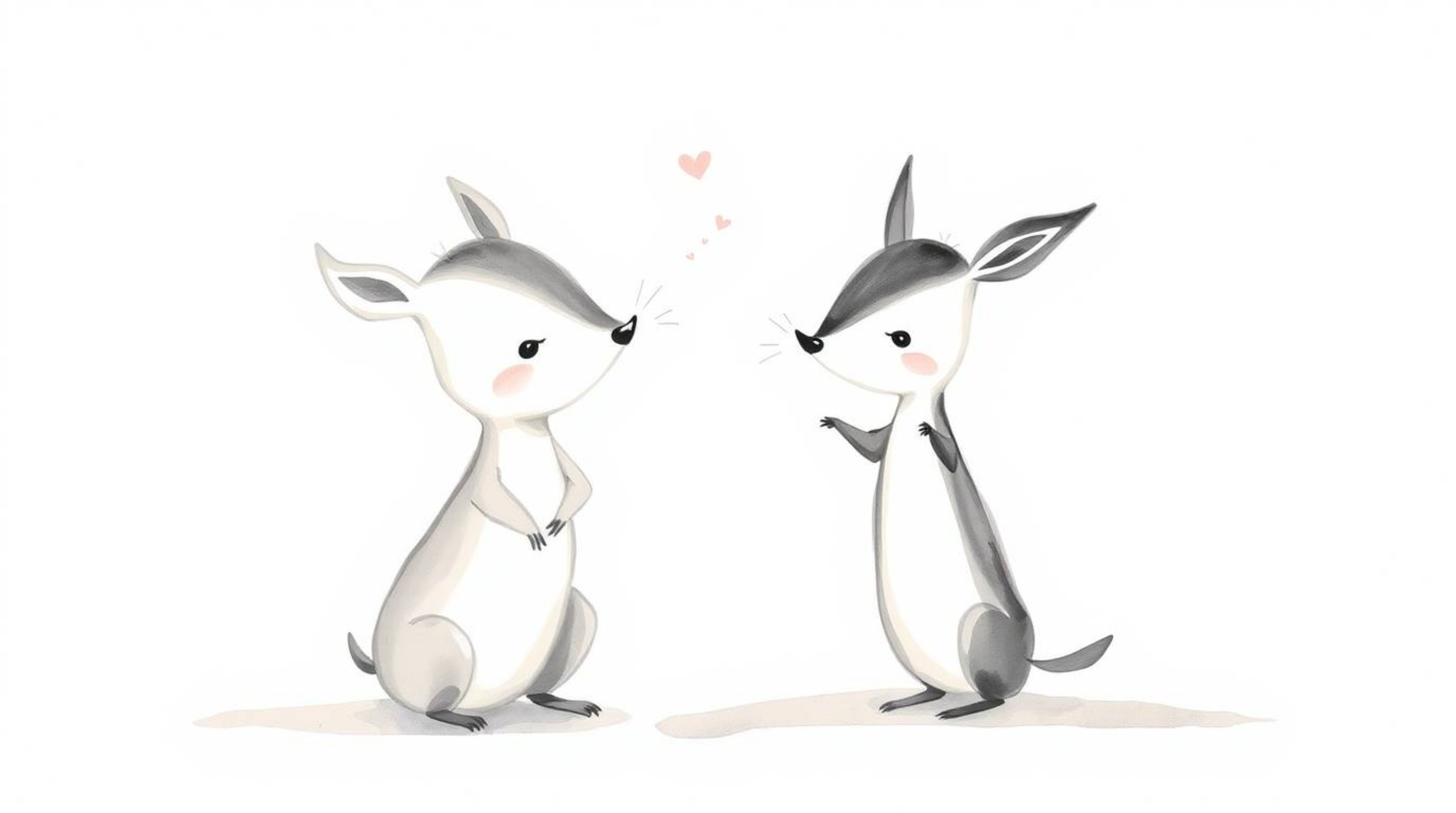 Explore a collection featuring a delicate watercolor painting of a mischievous duo of talking animals. This artwork showcases