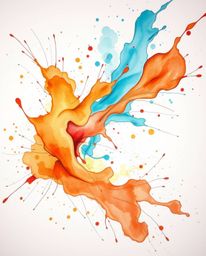 A hand-drawn sketch capturing dynamic motion with a blend of warm terracotta and cool teal hues. The artwork features vibrant