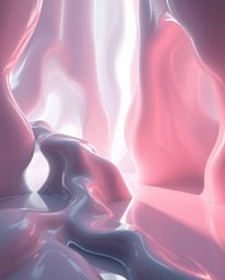 Explore the captivating world of surreal 3D art, featuring fluid shapes reminiscent of melted glass. Dive into hyperrealistic