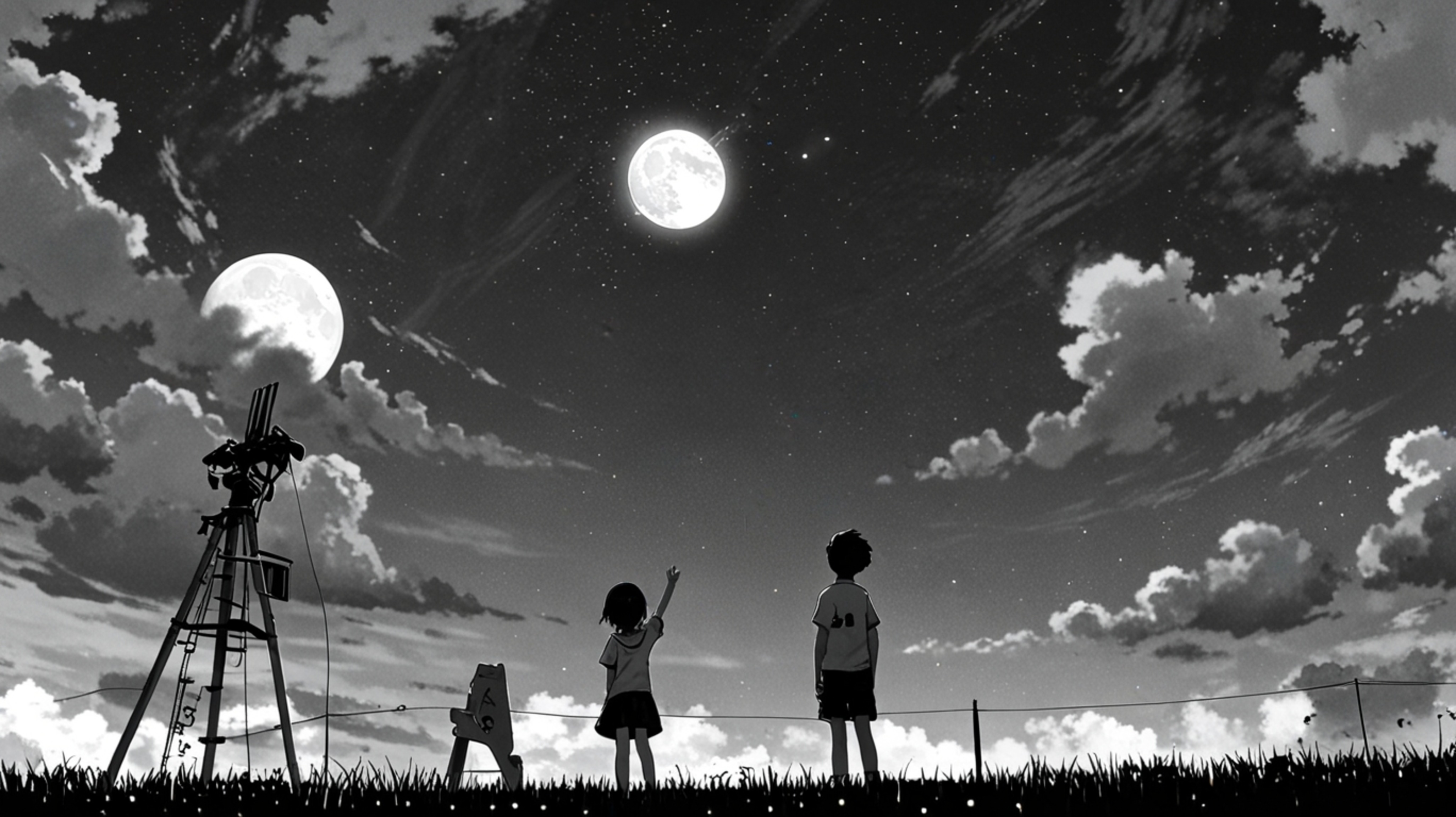 Step into a visually stunning, Pixar-style anime that celebrates the creative bond between a kid and the moon. This heartwarm