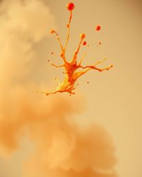 Experience the captivating beauty of a colorful paint splash frozen in mid-air, captured with high-speed photography. This su