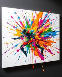Experience the fusion of dynamic motion and futuristic sci-fi aesthetics in this vibrant abstract art piece. Witness a captiv