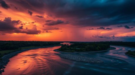 Capture the raw power of nature with these dramatic long exposure photographs. Witness a winding river illuminated beneath a 