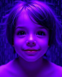 Explore the captivating world of digital glitch art where a human face is transformed into a mesmerizing data stream.  Deep u