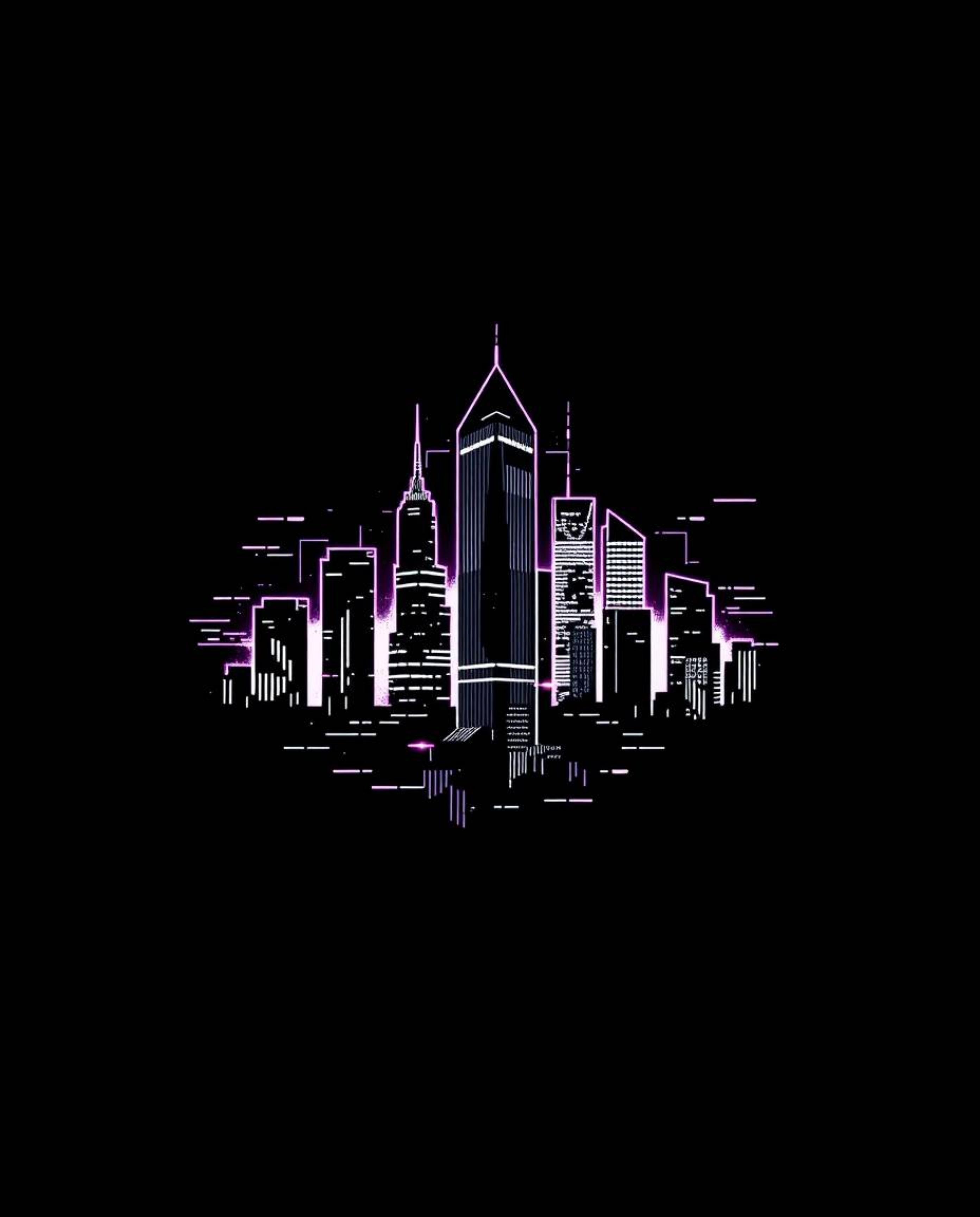 A striking logo design featuring a high-contrast, low-key lighting scheme.  The imagery depicts a glitchy digital landscape w