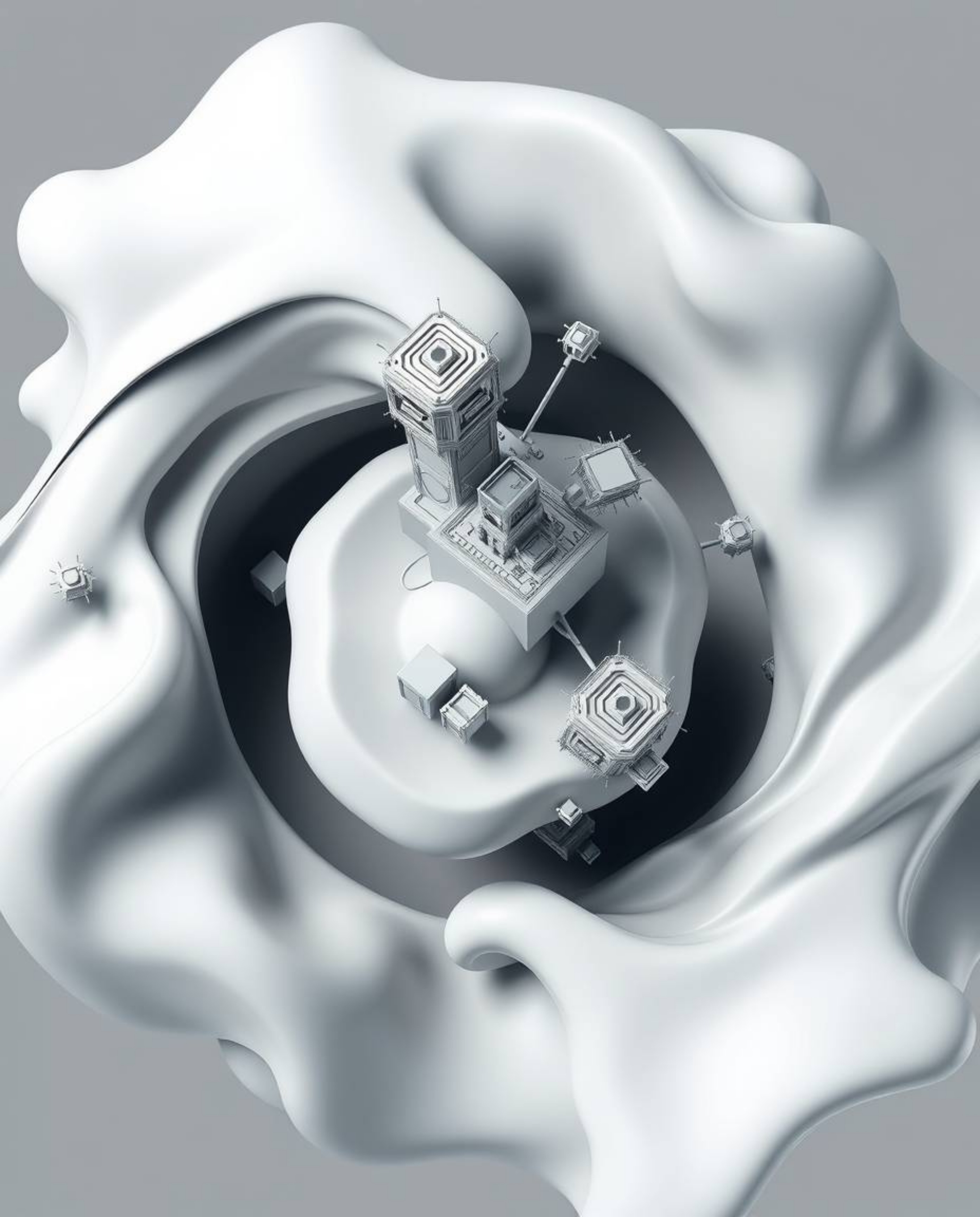 Explore stunning 3D illustrations of fluid shapes seamlessly morphing into each other, creating an endless loop of captivatin