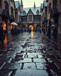 Experience the magic!  Imagine a captivating scene: a magical school brimming with young wizards, set against a backdrop of r