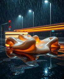 This series explores long exposure photography techniques to capture the mesmerizing motion and light trails of sculptural 3D