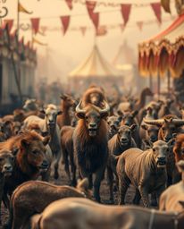 Explore a surreal cinematic haze and the tranquility of natural earth tones with this captivating visual. Witness a carnival 