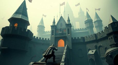 A thief's daring infiltration of a heavily guarded castle is reimagined in a unique origami style, featuring soft cinematic h