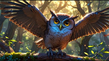 In a profoundly inspiring scene, created with the emotive storytelling of Pixar and the stylistic flair of anime, a wise blin