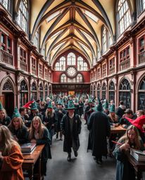 Discover stunning architectural photography showcasing a magical school brimming with young wizards.  Images feature sharp li