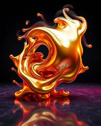 Explore the mesmerizing dynamic motion of 3D sculptural fluid mercury shapes, brought to life with a reflective surface and e
