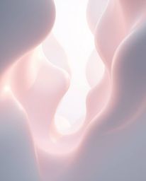 Explore mesmerizing 3D illustrations featuring fluid shapes seamlessly morphing into each other, bathed in soft cinematic haz