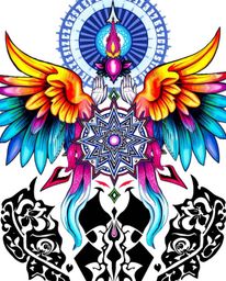 Explore a collection of art prints showcasing vibrant colors, ethereal spiritual vibes, and symbolic traditional tattoo art. 