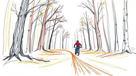 Experience a thrilling hand-drawn chase through a looping forest background. This vibrant sketch, rendered in extreme macro c