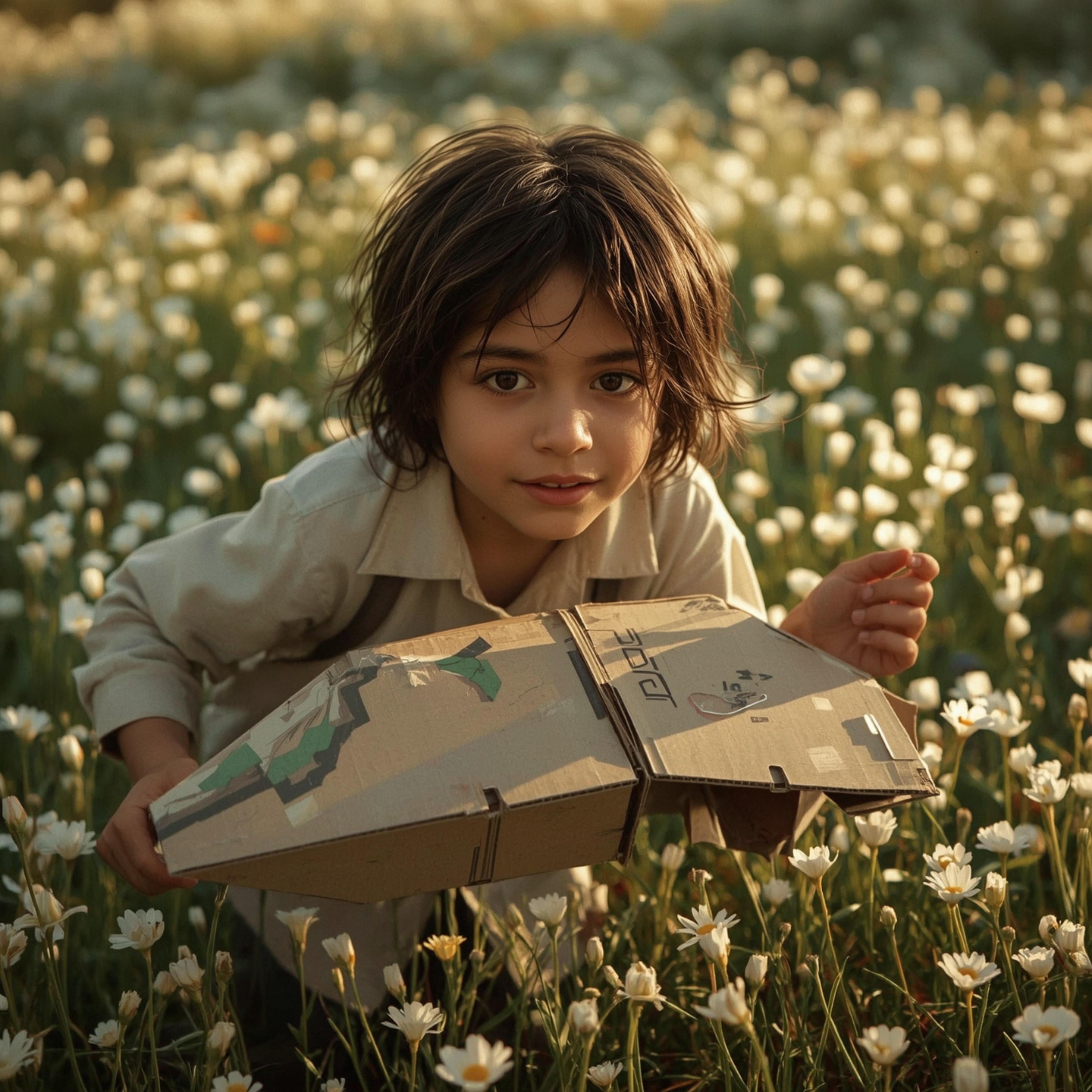 Witness the enchanting journey of a young boy with bright, curious eyes as he embarks on an extraordinary adventure. In a Pix