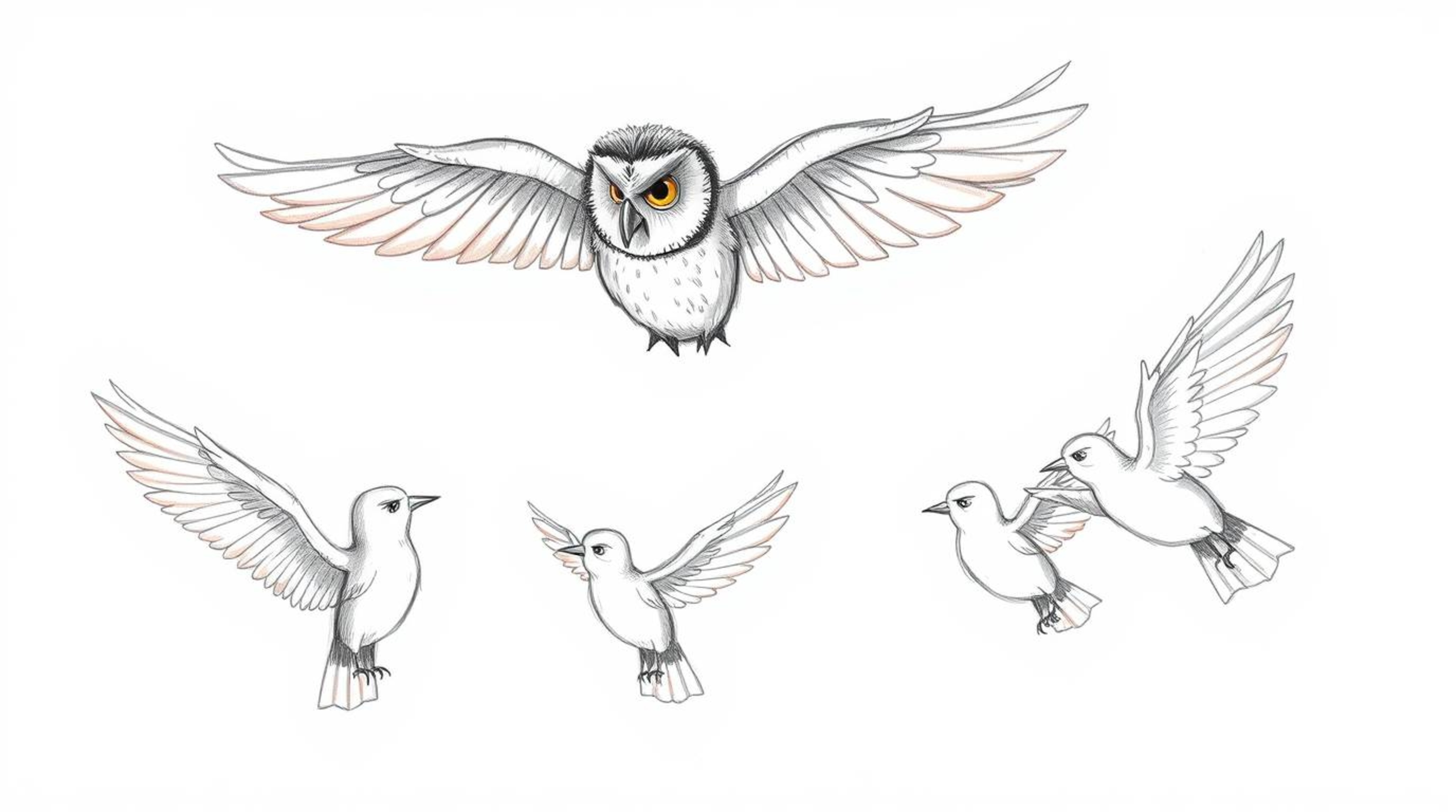 A heartwarming and visually captivating scene depicts a blind owl, rendered in a delightful Pixar aesthetic with soft, detail