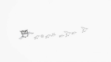 A heartwarming, Pixar-inspired hand-drawn pencil sketch showcases a wise, blind owl with expressive wrinkles, lovingly guidin
