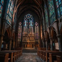 Discover a magnificent historical church nestled in the heart of the city. This iconic landmark boasts a towering spire, intr