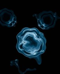 Capture the essence of surrealism with long-exposure photography showcasing 3D fluid shapes reminiscent of melted glass in a 