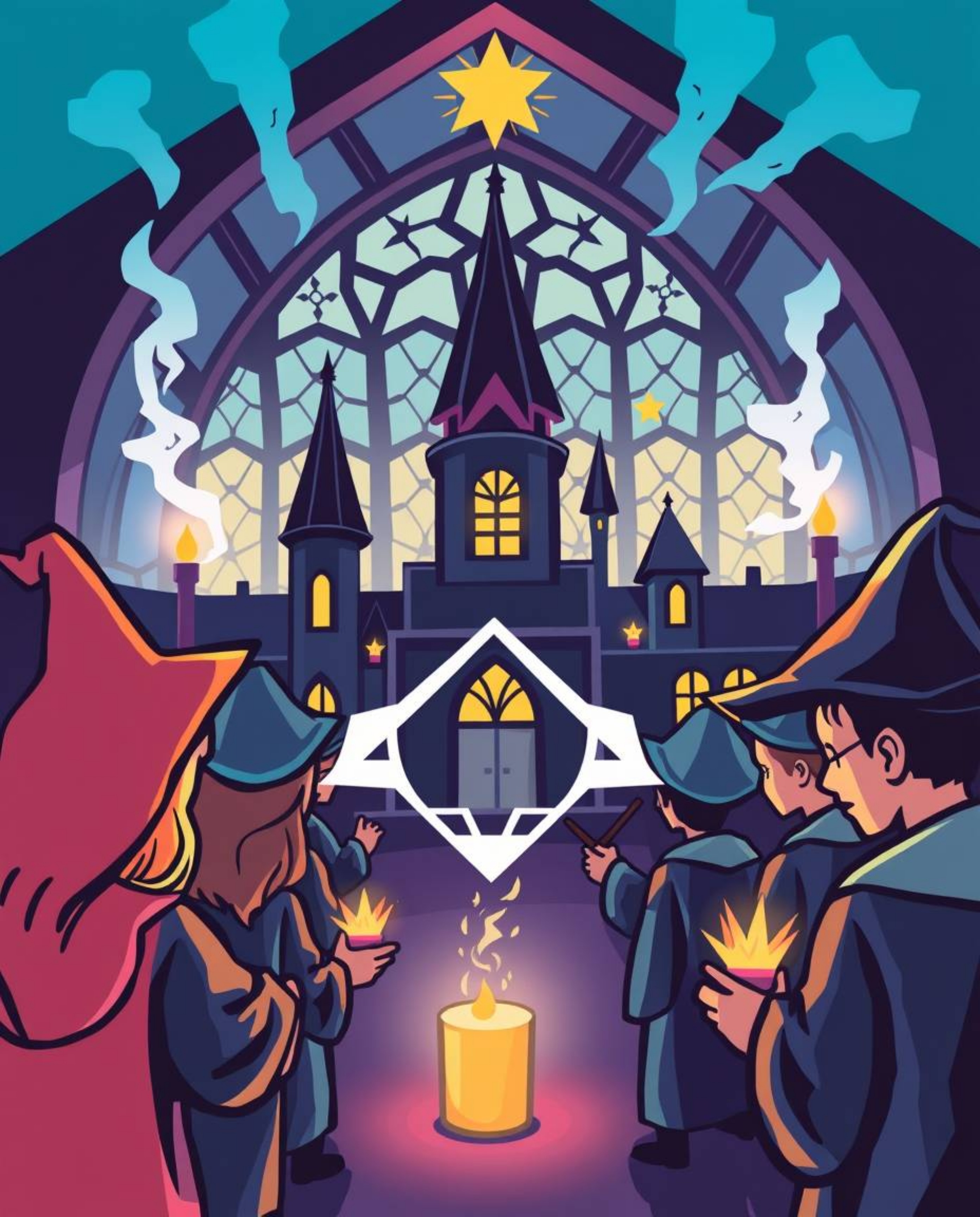 Seeking a captivating logo for a magical school filled with young wizards?  This concept blends the mystical with modern desi