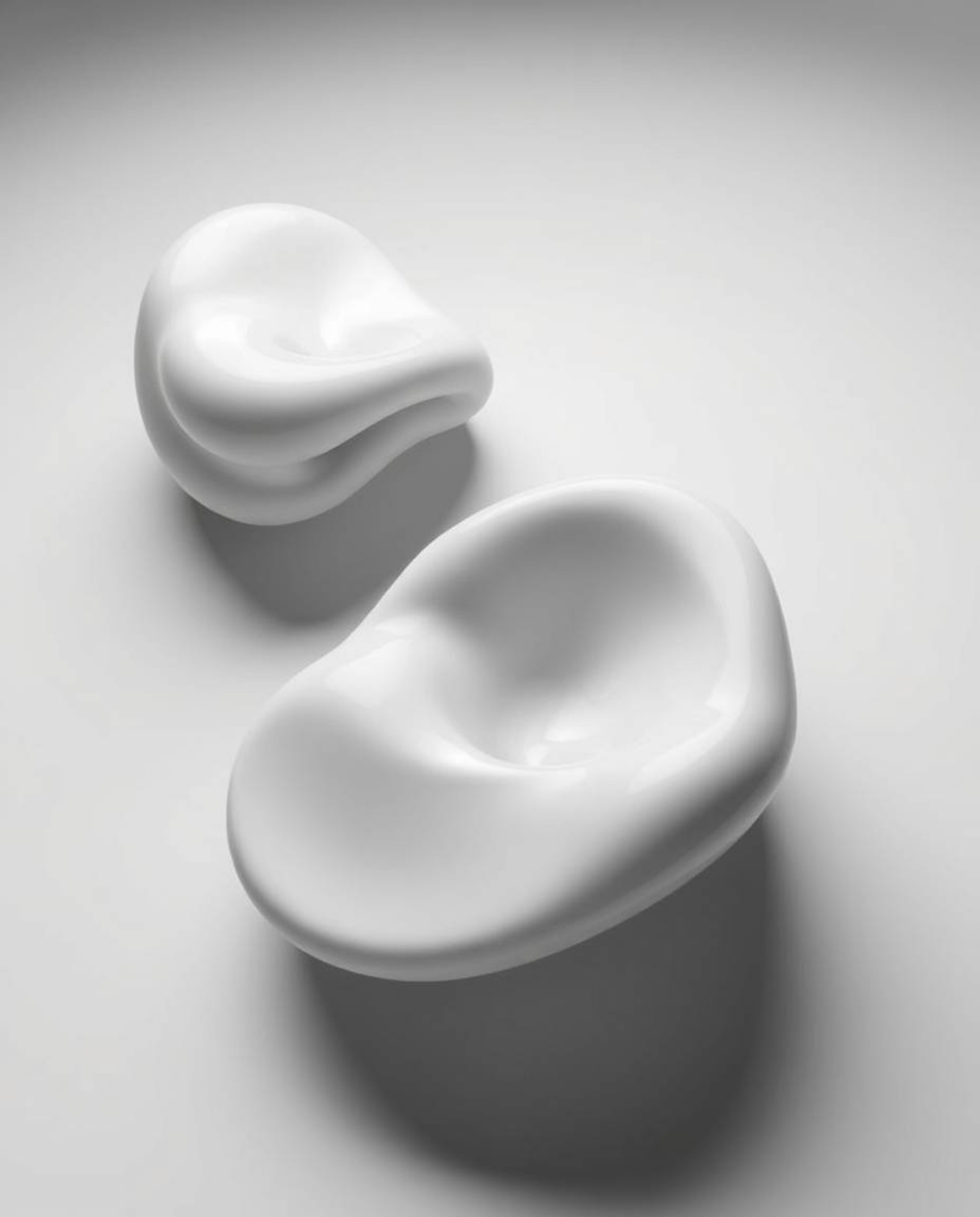 Explore a timeless and elegant realm of abstract liquid forms captured in stunning black and white 3D renderings. This minima