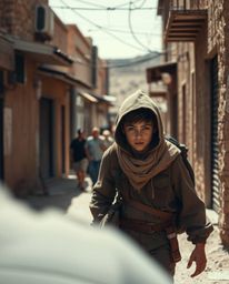 Explore a captivating blend of candid street photography and Disney-inspired adventure, featuring a brave hero navigating urb
