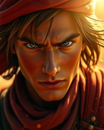 Experience a thrilling Disney-style desert adventure featuring a brave hero in extreme close-up, highlighted by stunning volu