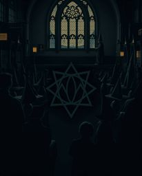 Explore a magical school for young wizards, highlighted by a striking jet black logo crafted with geometric shapes and clean 