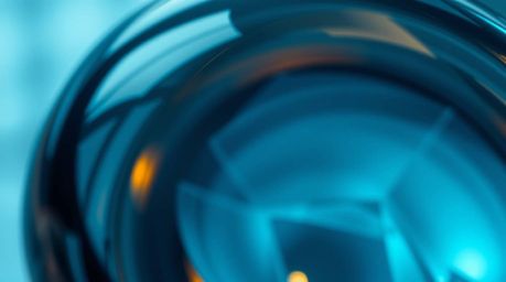 Showcase stunning architectural photography featuring a glass object reflecting smooth gradient textures.  The images highlig