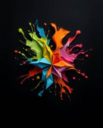 Explore the captivating intersection of origami and abstract art. These images showcase intricate folded paper designs brough