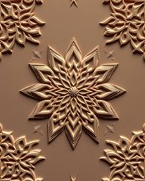 This logo design features smooth gradient Islamic geometric patterns meticulously carved in stone, ensuring intricate details