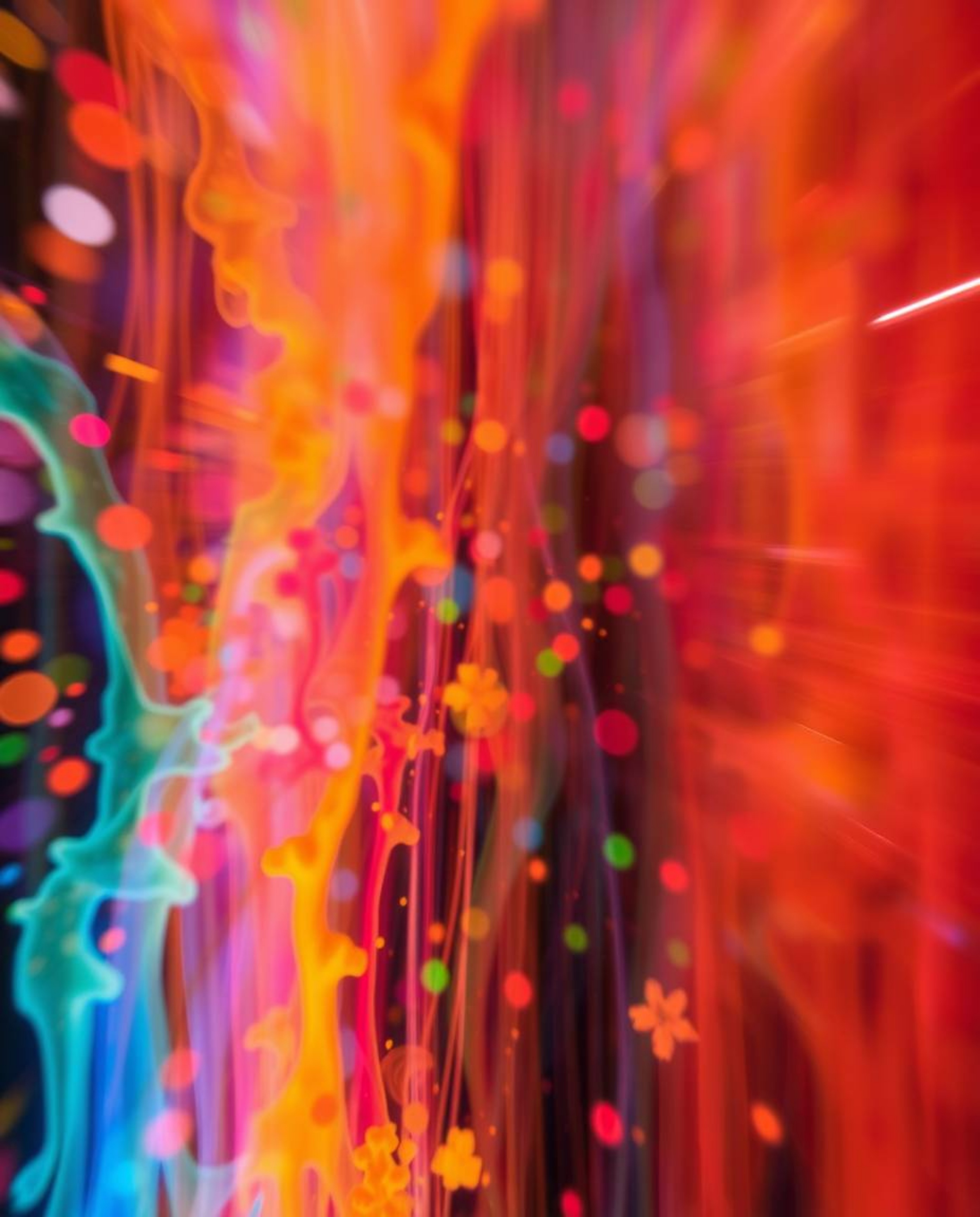 Explore the captivating world where long exposure photography meets colorful watercolor splashes, creating a dynamic blend of