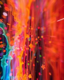 Explore the captivating world where long exposure photography meets colorful watercolor splashes, creating a dynamic blend of