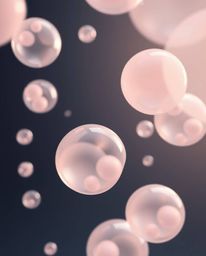 Explore mesmerizing 3D renders showcasing translucent, fluid organic blobs gracefully floating in the vastness of space. Bath
