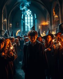 Discover stunning, film-like images of a magical school filled with young wizards.  These photos feature intense dramatic lig