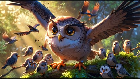 In a heartwarming and energetic scene, brought to life with the emotional depth of Pixar and the expressive style of anime, a