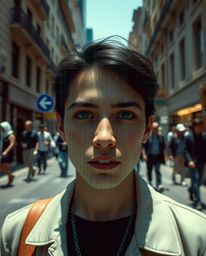 Explore the intersection of candid street photography and digital art with this captivating collection. Featuring rich, deep 