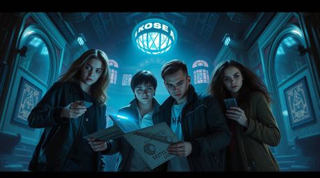 A group of teenagers unravels a chilling mystery within a futuristic, sci-fi styled haunted mansion.  Experience the dramatic