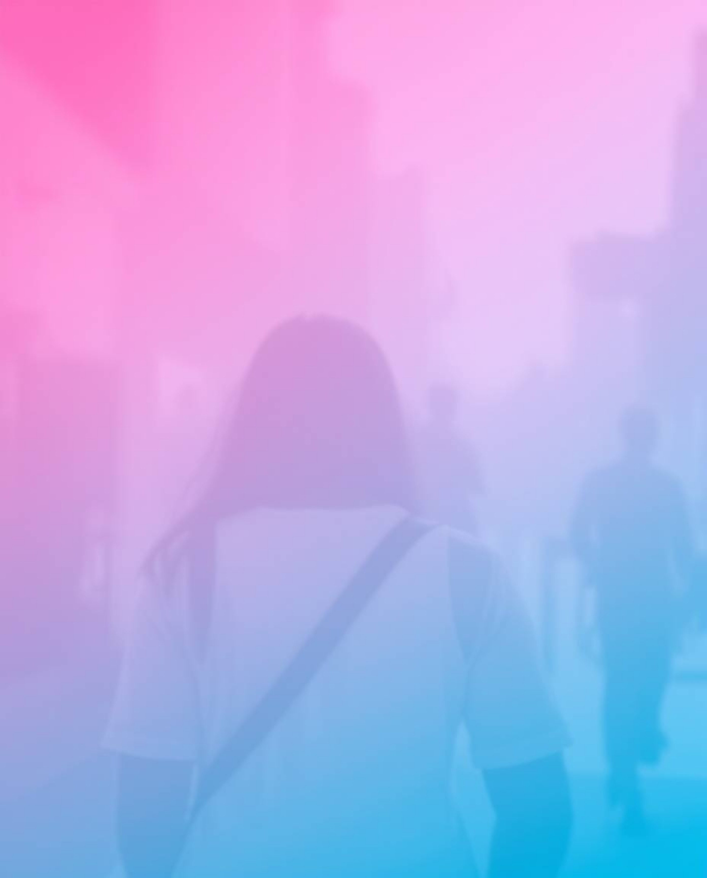 Capture the essence of urban life with a dreamy and ethereal street photograph, featuring a soft gradient texture blending pi