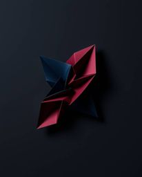 This sophisticated and elegant monochrome image showcases a stunning 3D geometric pattern reminiscent of folded paper, render