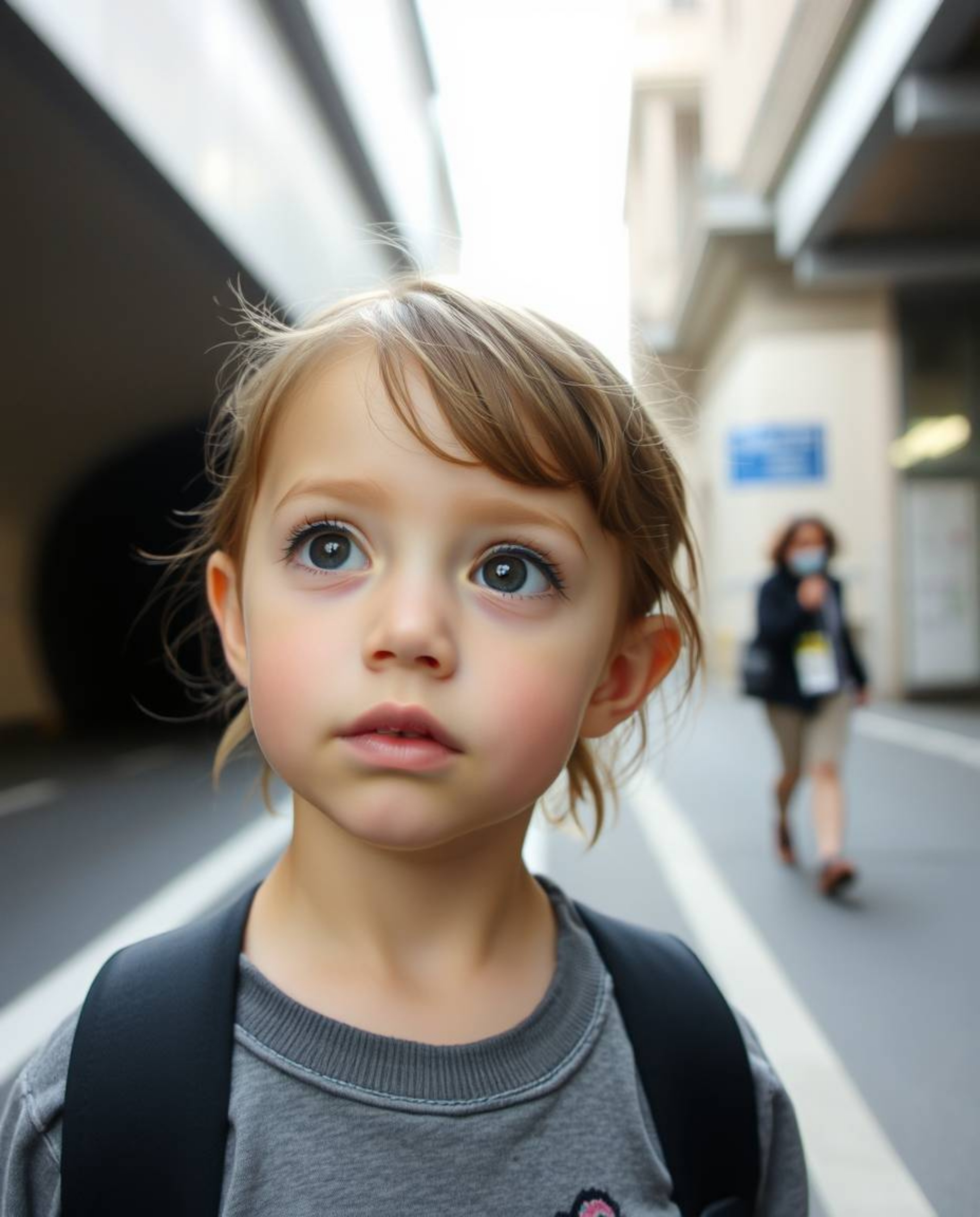 This collection showcases candid street photography capturing an adorable person with charming features and light skin, stand