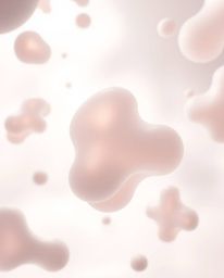 Explore a dreamy, ethereal world rendered in 3D, featuring fluid organic blobs of translucent material gently floating in the