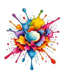 This stunning art print combines the timeless appeal of traditional tattoo art with modern abstract 3D shapes. Featuring vibr