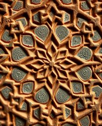 Explore the mesmerizing beauty of Islamic geometric patterns through extreme macro close-ups, revealing the intricate details
