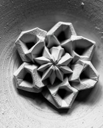 Explore the captivating world of extreme macro monochrome photography featuring sculptural clay art. Witness intricate 3D geo